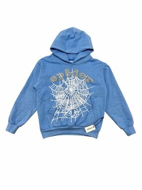 SP5DER OG WEB V2 DUSTY BLUE HOODIE